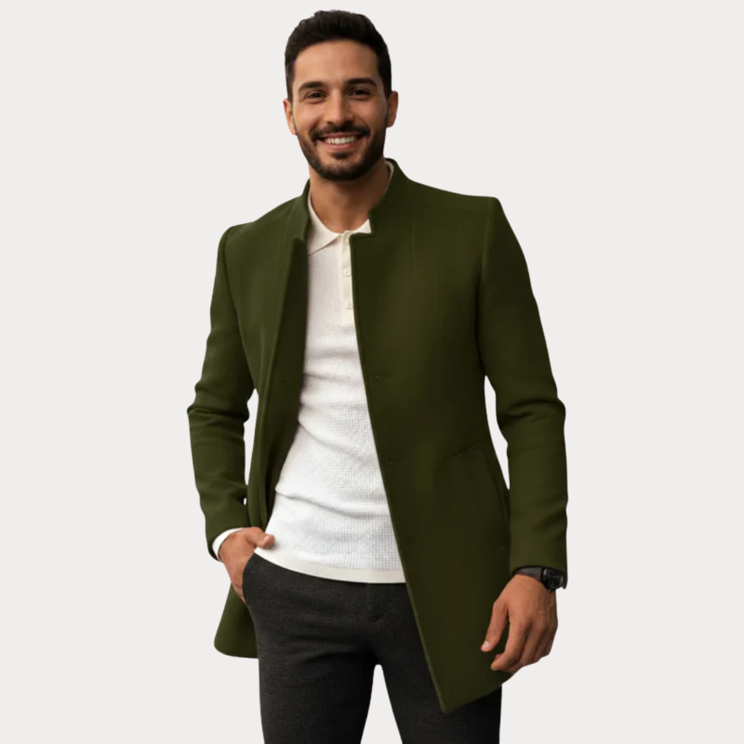 Men’s Classic Stand-Collar Coat
