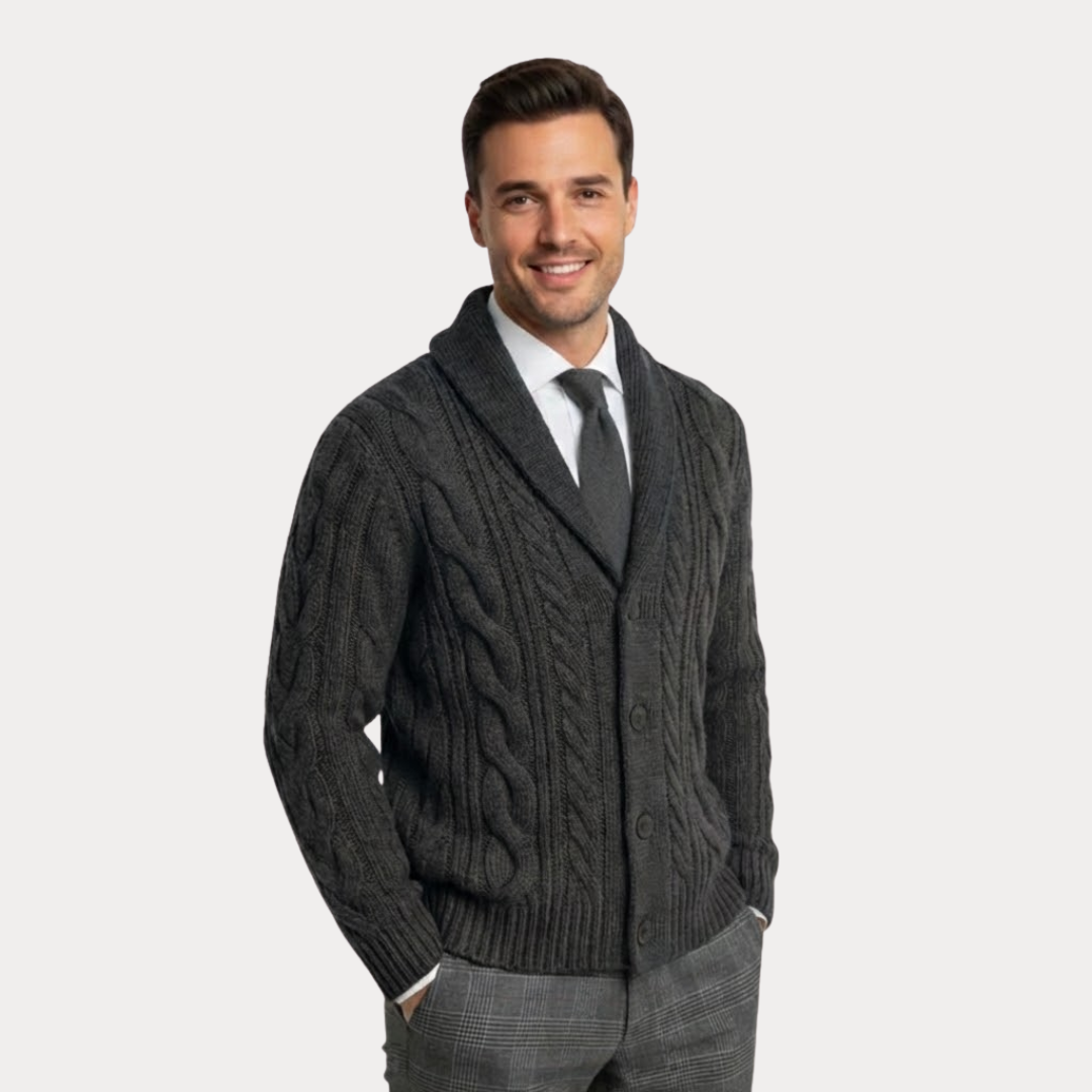 Men’s Classic Shawl-Collar Cardigan