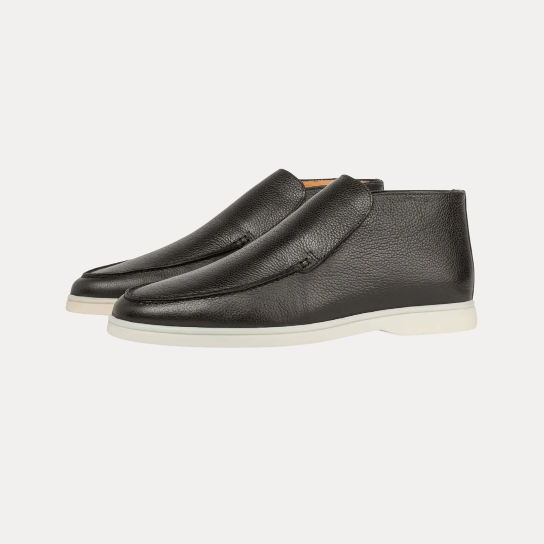 Raffaele | Grained Leather Loafers