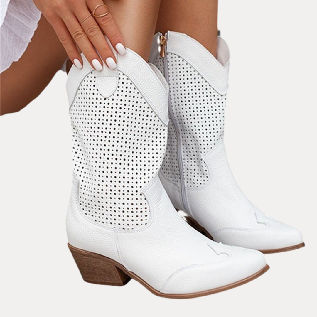 Sienna | Perforated Western Boots