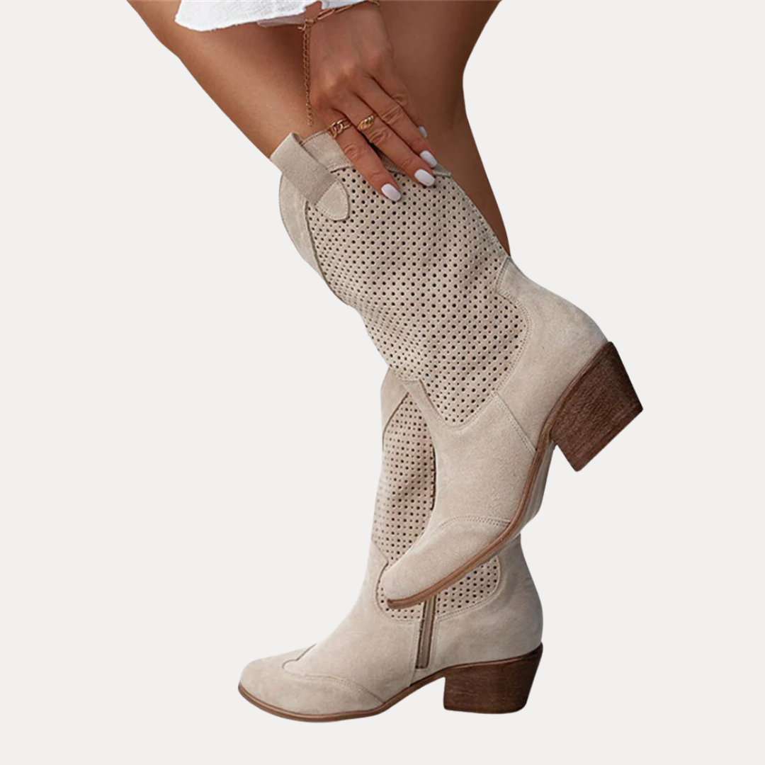Sienna | Perforated Western Boots