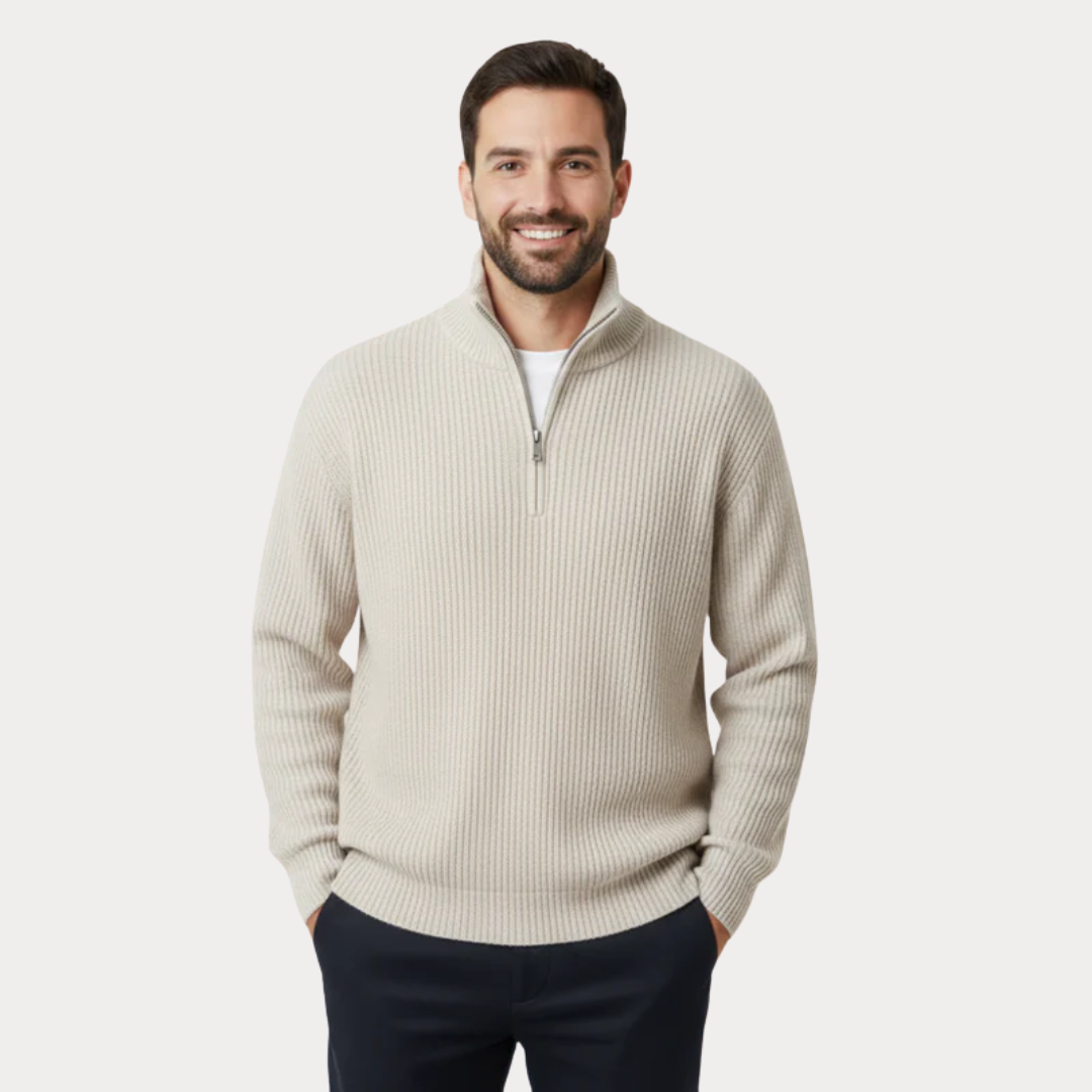 Men’s Classic Half-Zip Knit Sweater