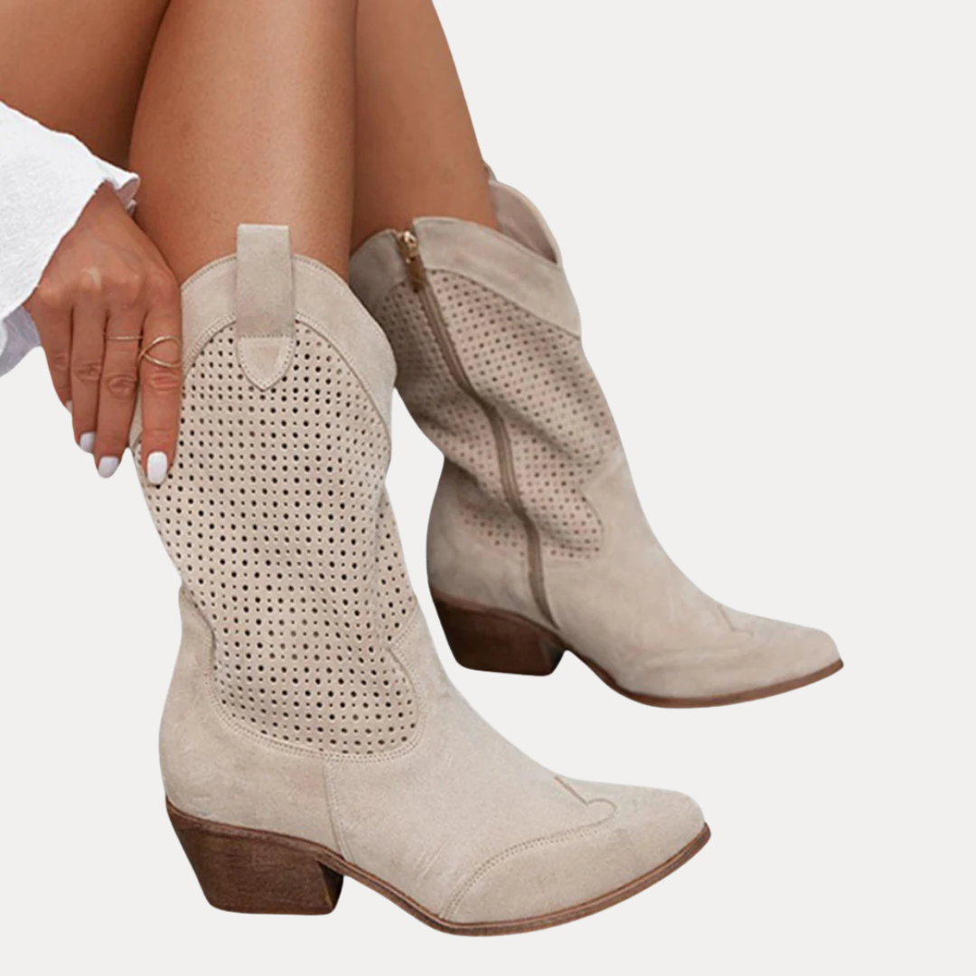 Sienna | Perforated Western Boots