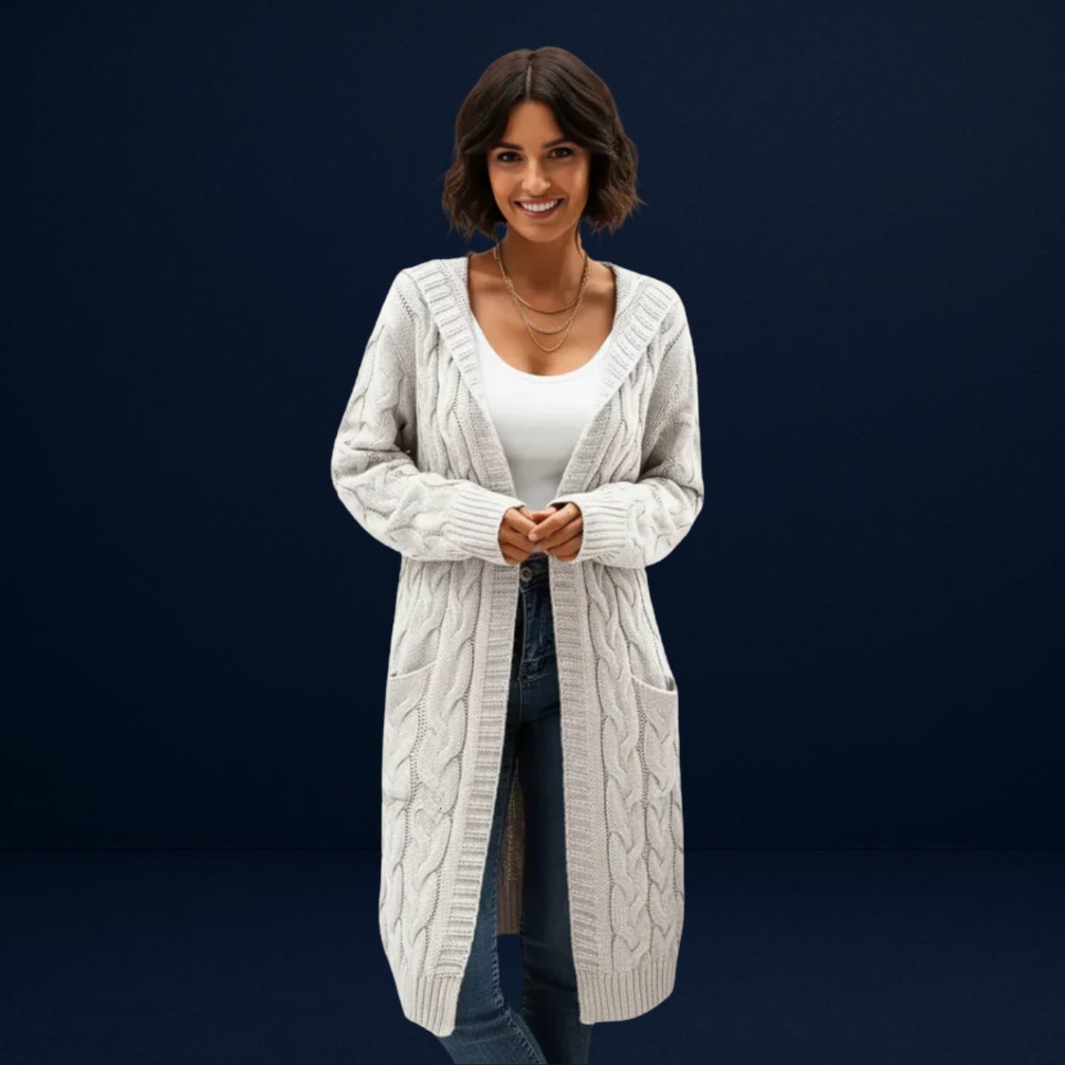 Chiara | Women’s Cable Knit Cardigan