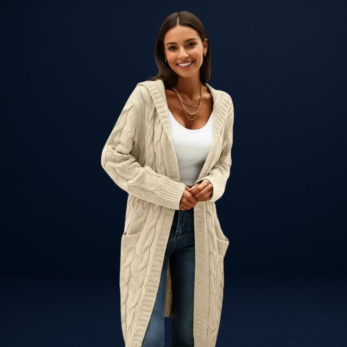 Chiara | Women’s Cable Knit Cardigan