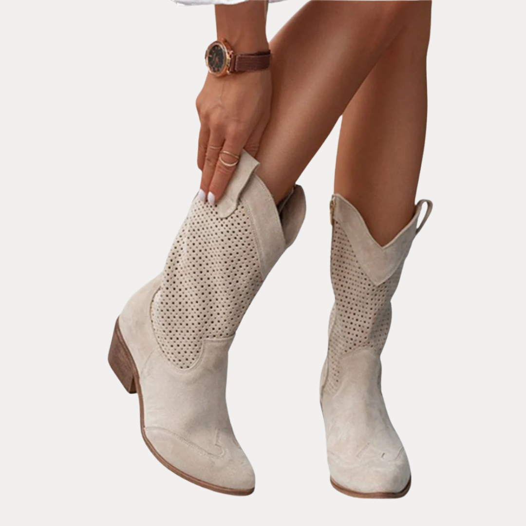 Sienna | Perforated Western Boots