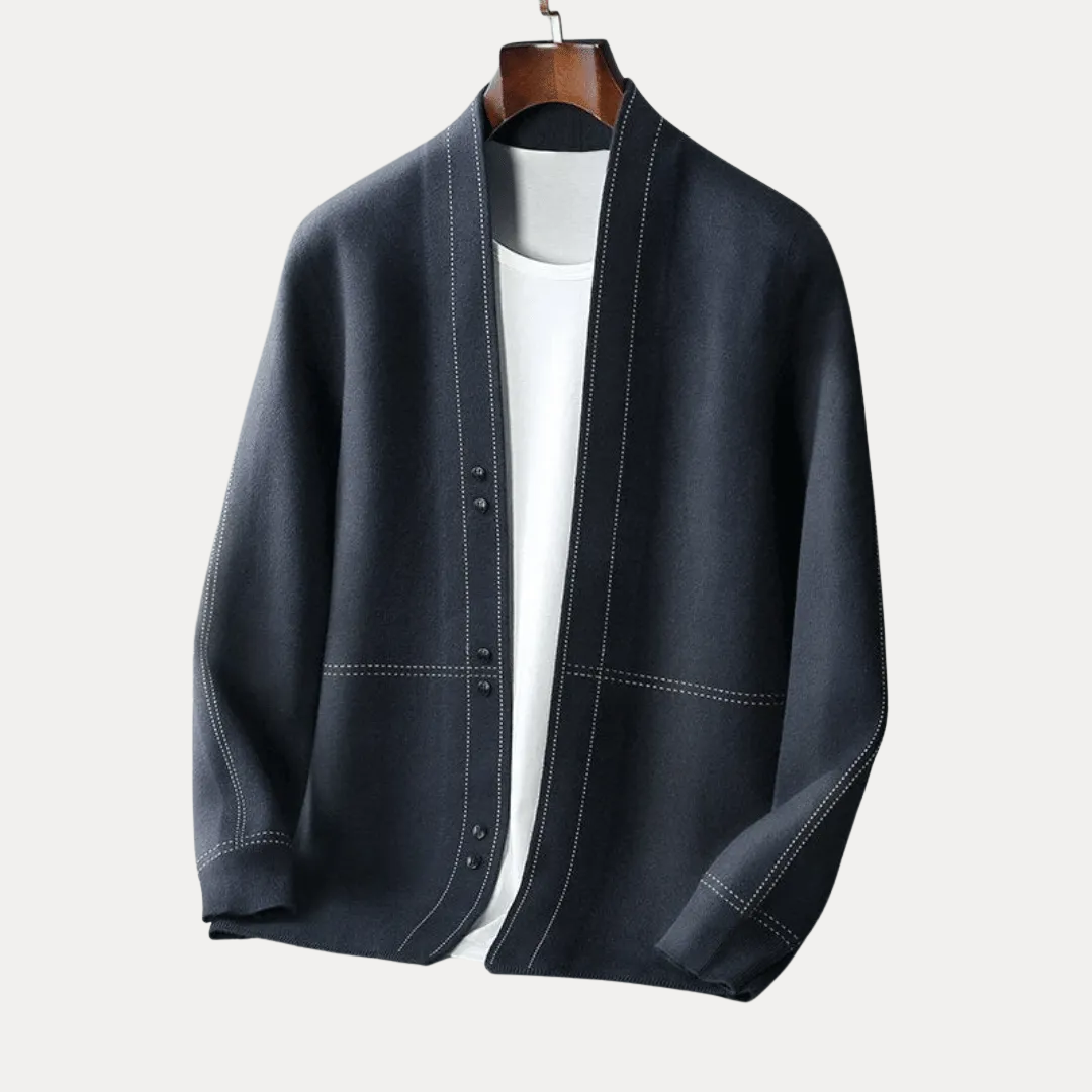 Dominic | Men’s Minimalist Button-Front Cardigan
