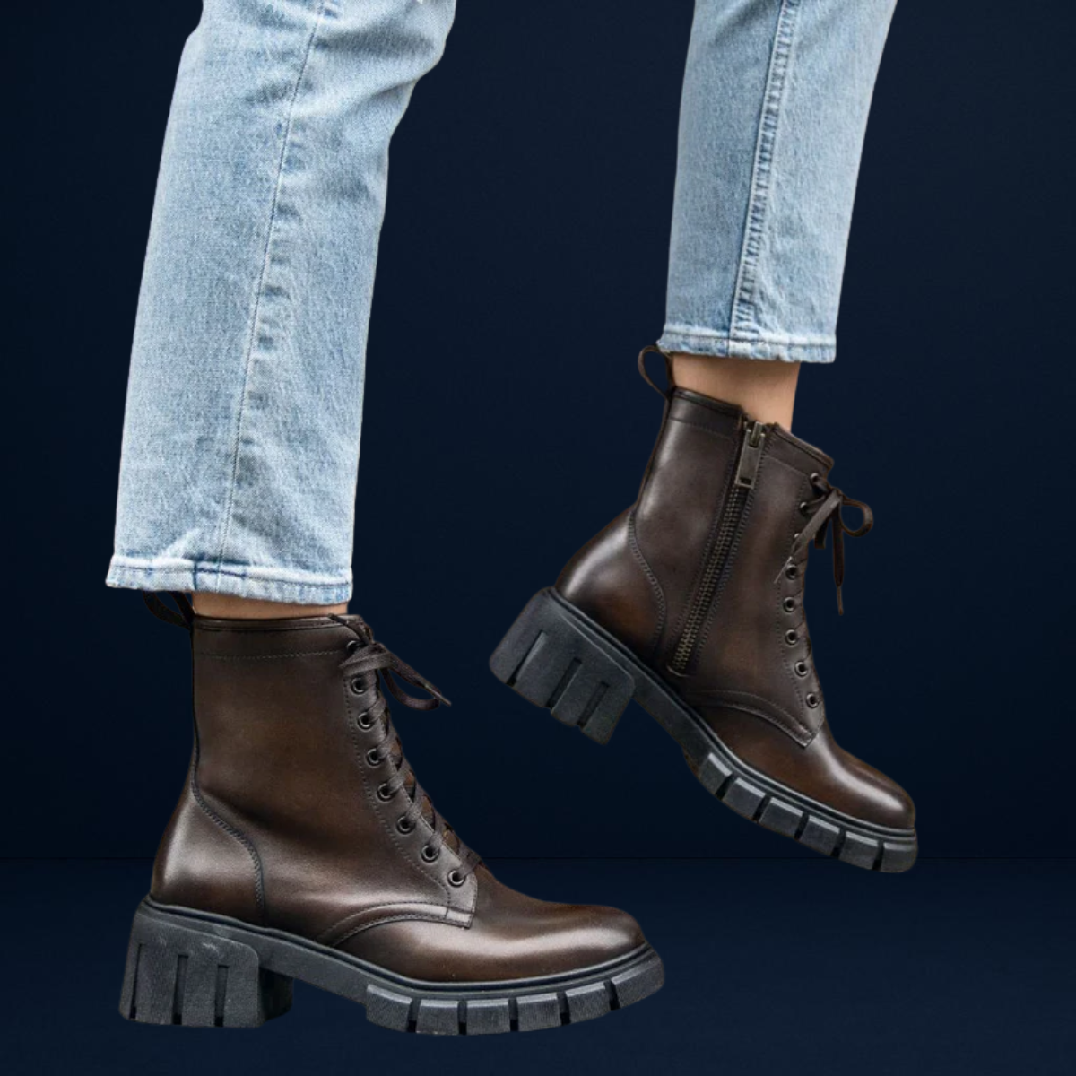 Mira | Women’s Chunky Lace-Up Boots