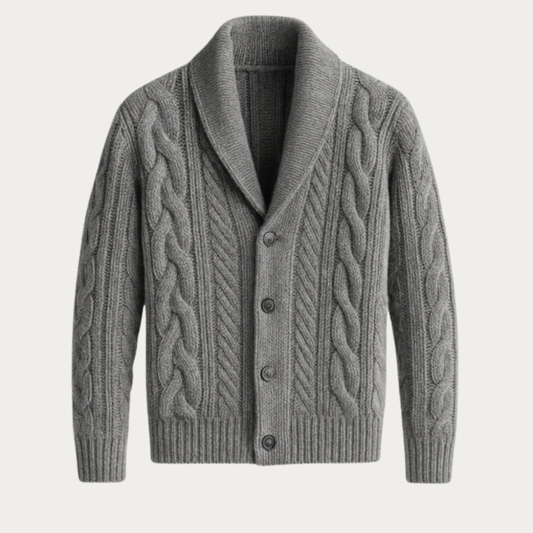 Men’s Classic Shawl-Collar Cardigan
