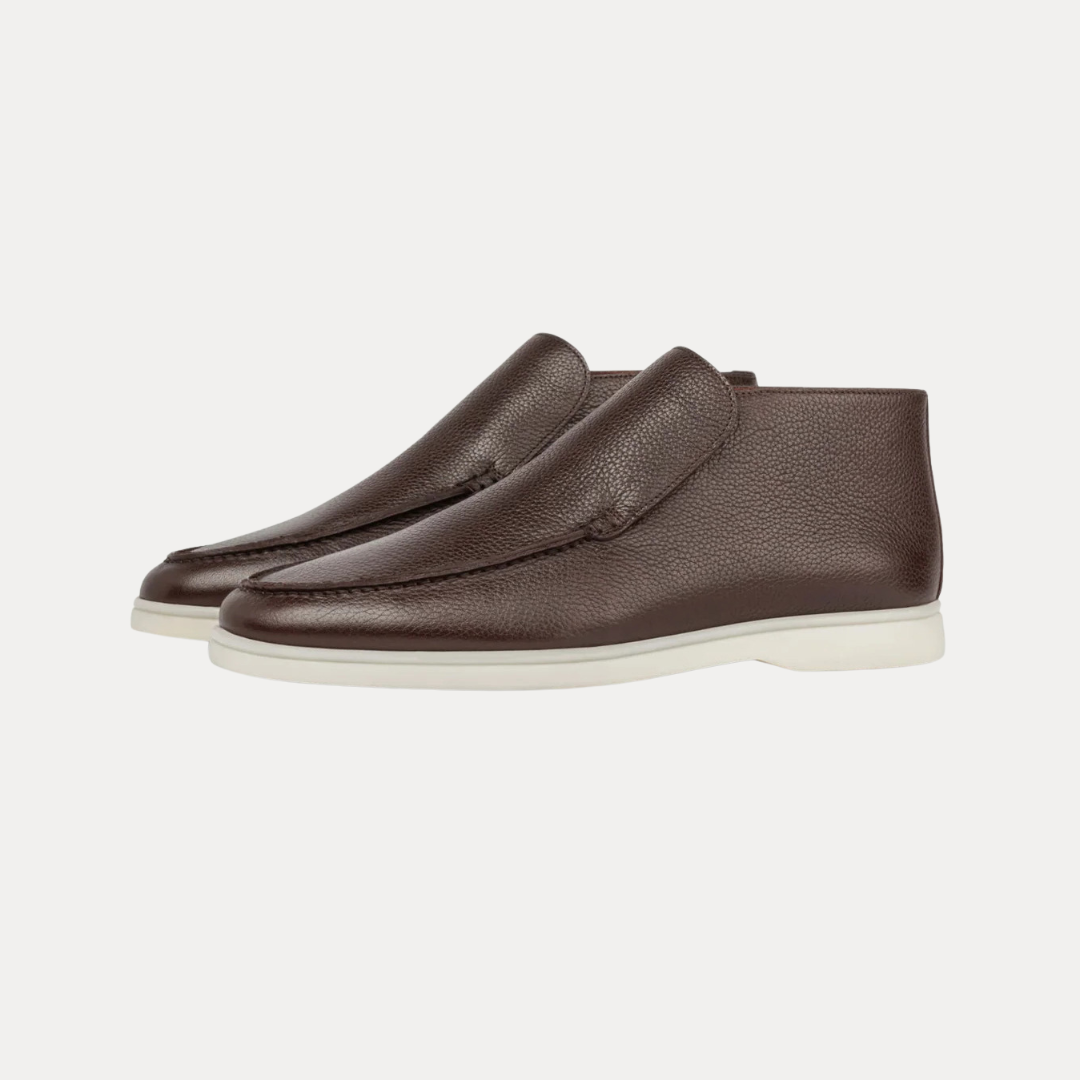 Raffaele | Grained Leather Loafers