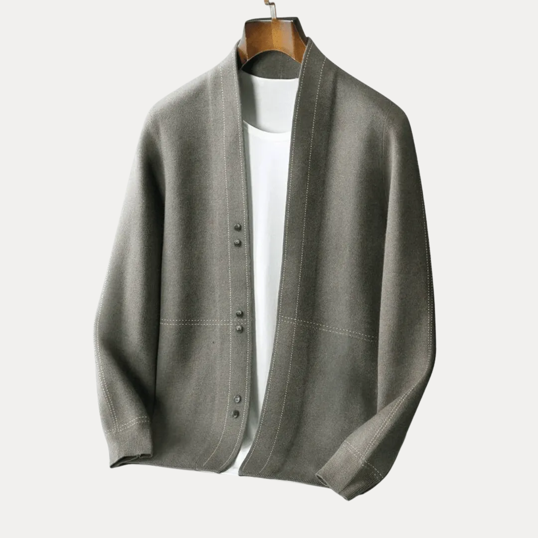 Dominic | Men’s Minimalist Button-Front Cardigan