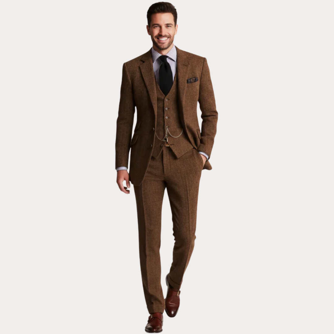 Men’s Classic Three-Piece Tailored Suit