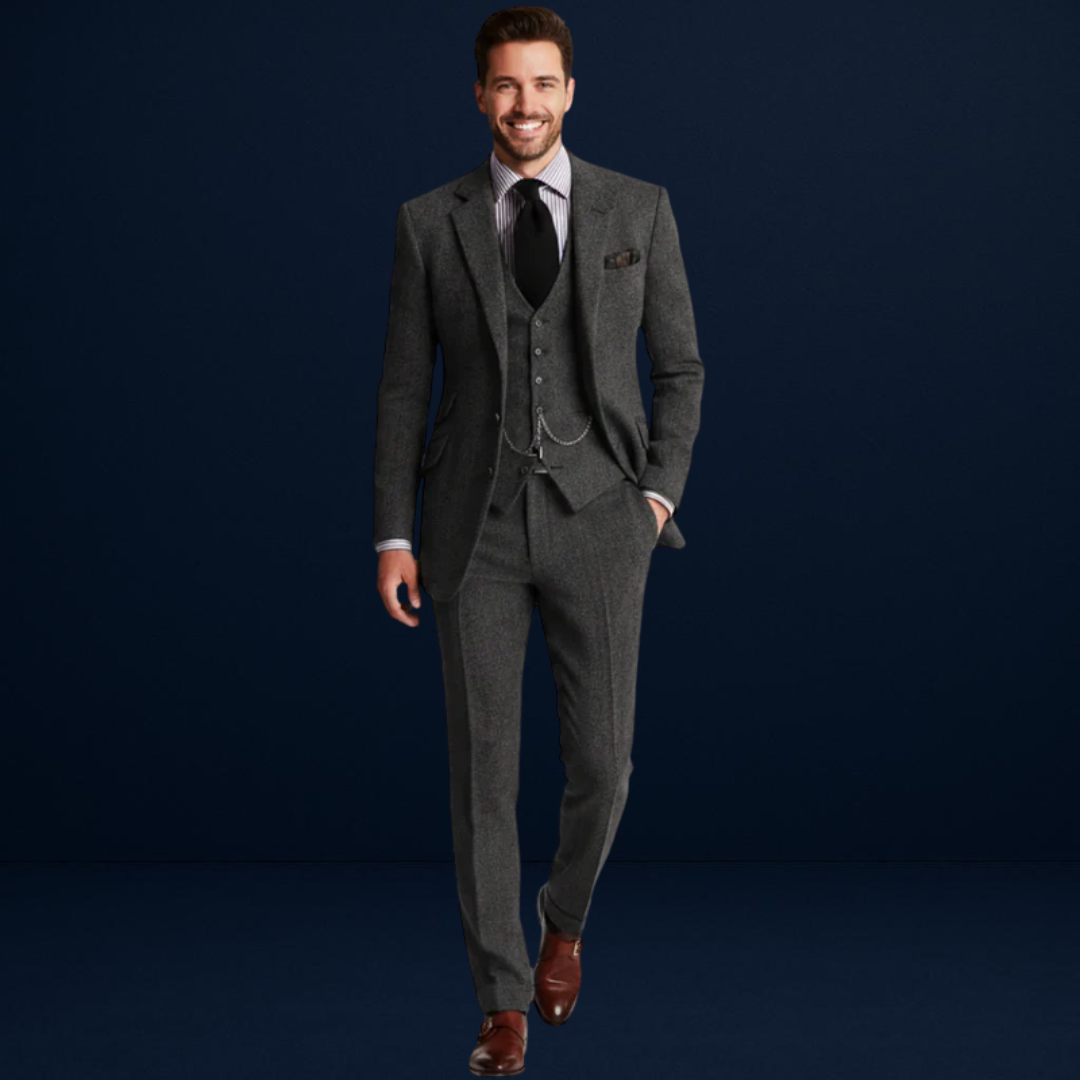Giuliano | Men’s Tweed Three-Piece Suit