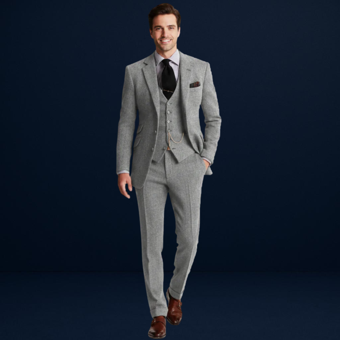 Giuliano | Men’s Tweed Three-Piece Suit