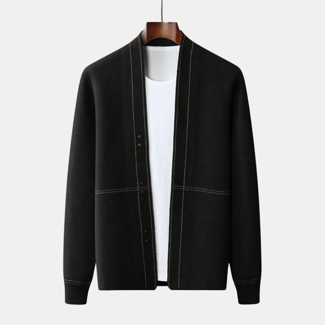 Dominic | Men’s Minimalist Button-Front Cardigan