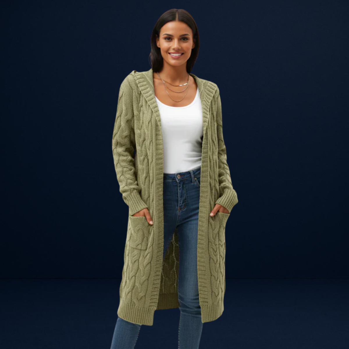 Chiara | Women’s Cable Knit Cardigan