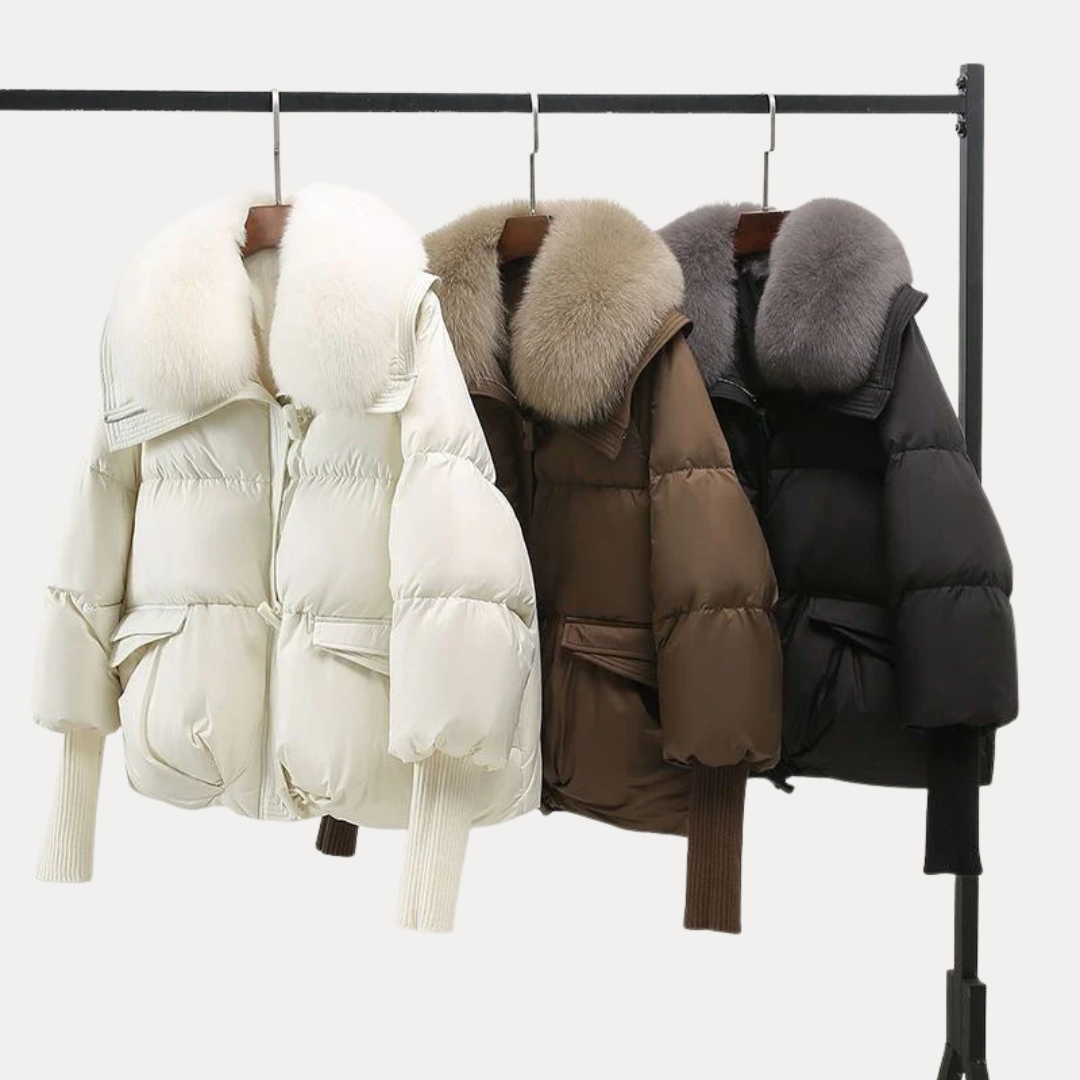 Charlotte | Elegant Fur-Collar Down Jacket