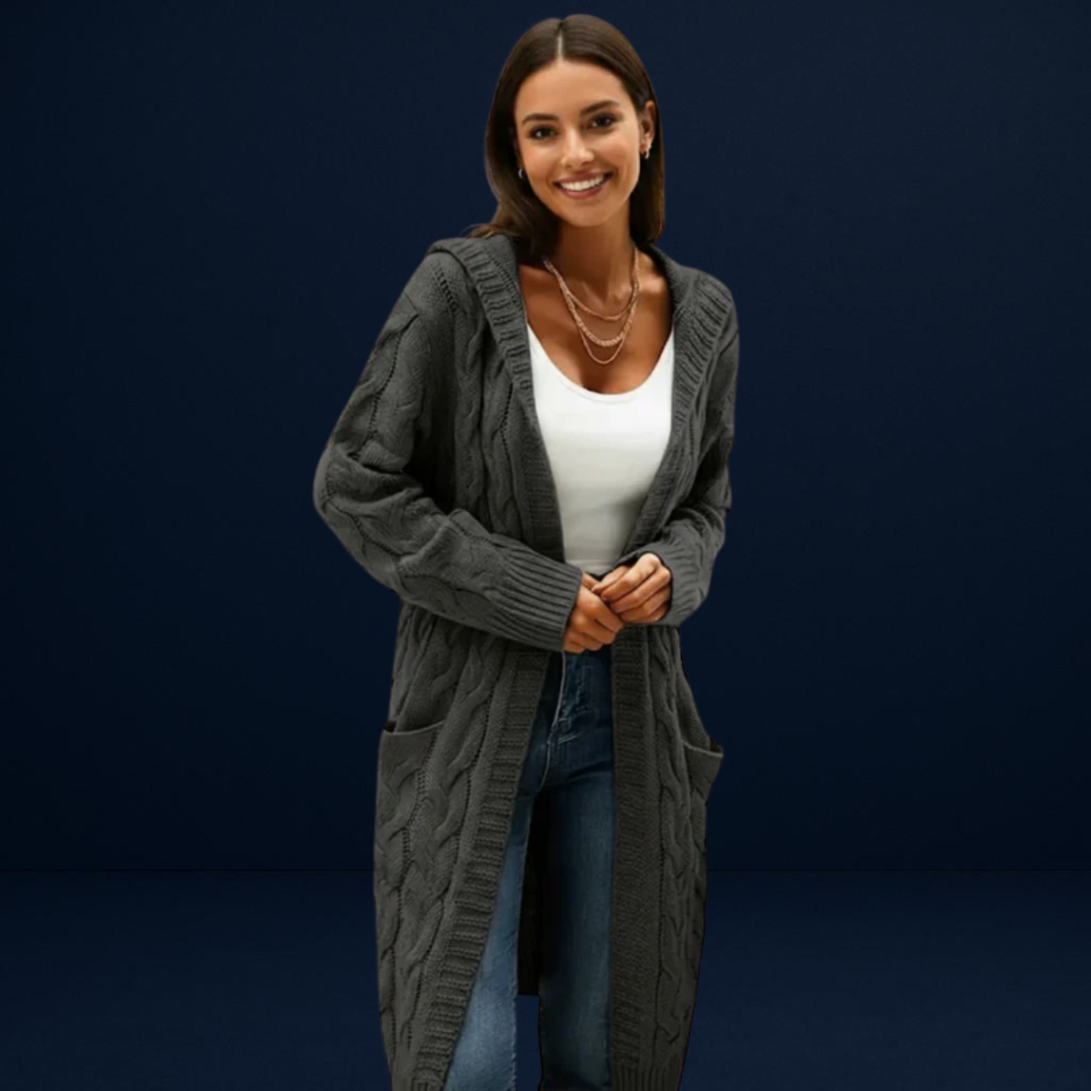 Chiara | Women’s Cable Knit Cardigan