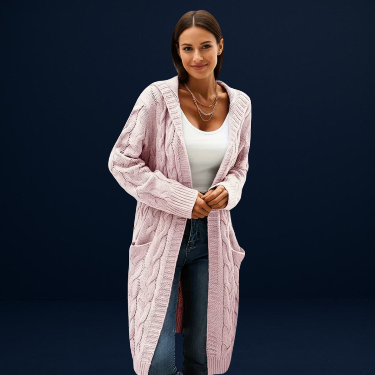 Chiara | Women’s Cable Knit Cardigan