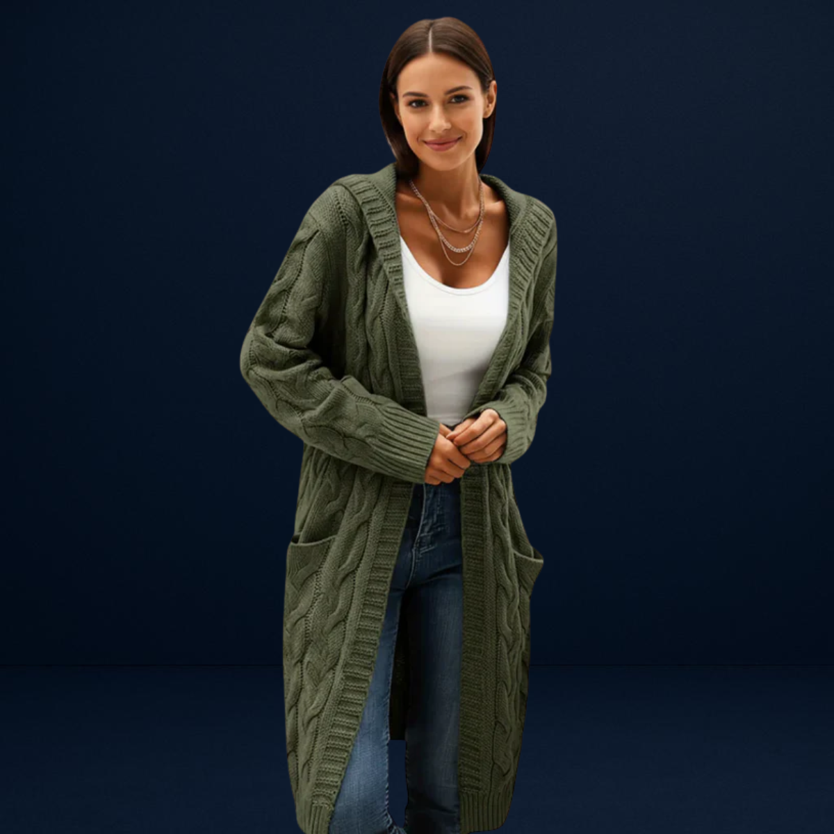 Chiara | Women’s Cable Knit Cardigan