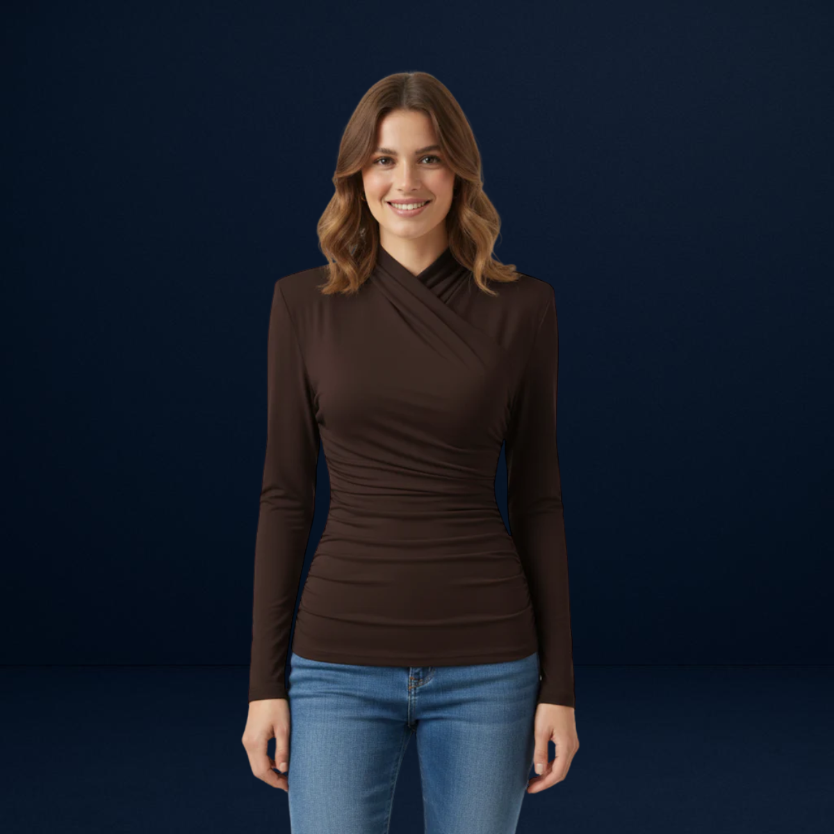 Elena | Long Sleeve Wrap Top