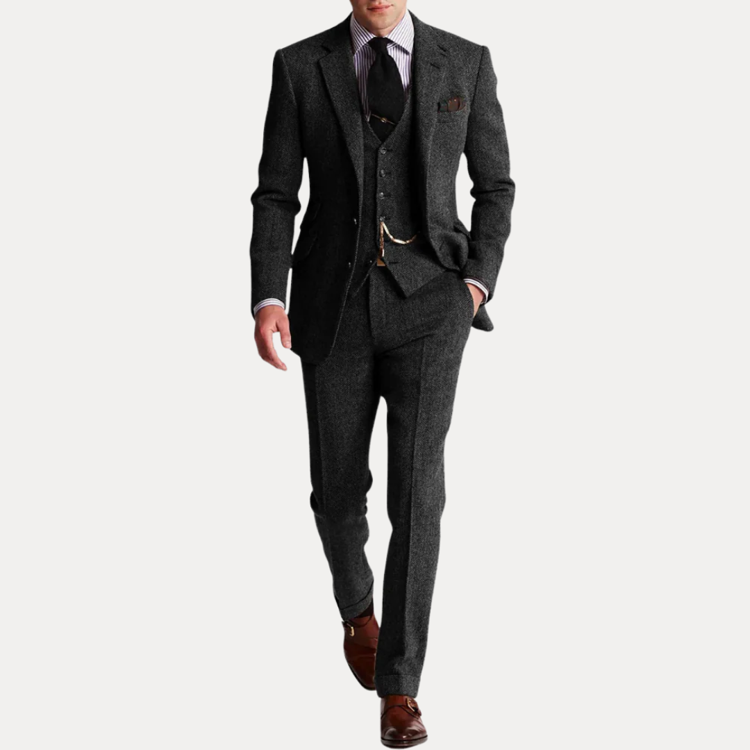 Harrison | Men’s Classic Tweed Three-Piece Suit