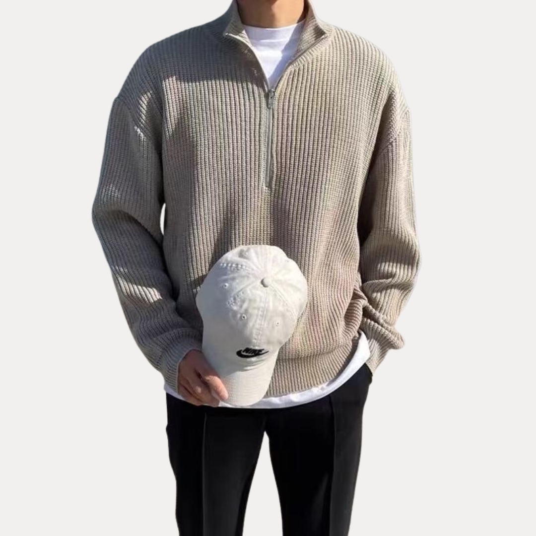 Luca | Men’s Half-Zip Ribbed Sweater
