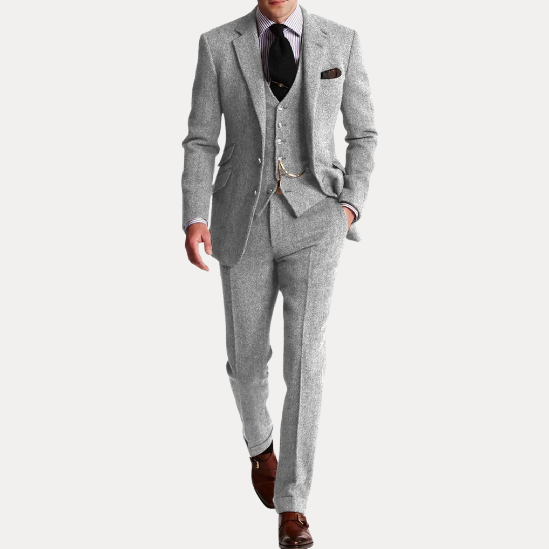 Harrison | Men’s Classic Tweed Three-Piece Suit