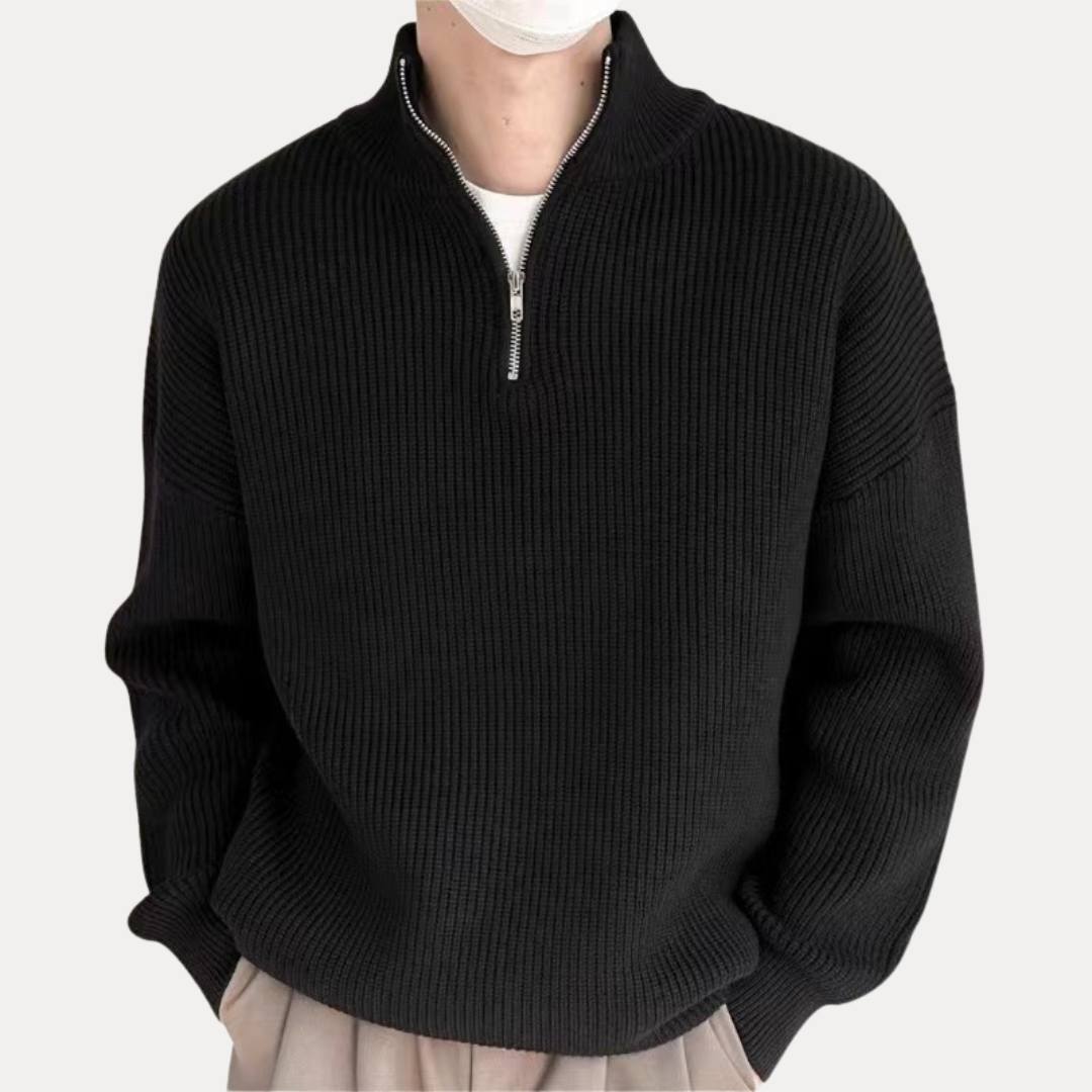 Luca | Men’s Half-Zip Ribbed Sweater
