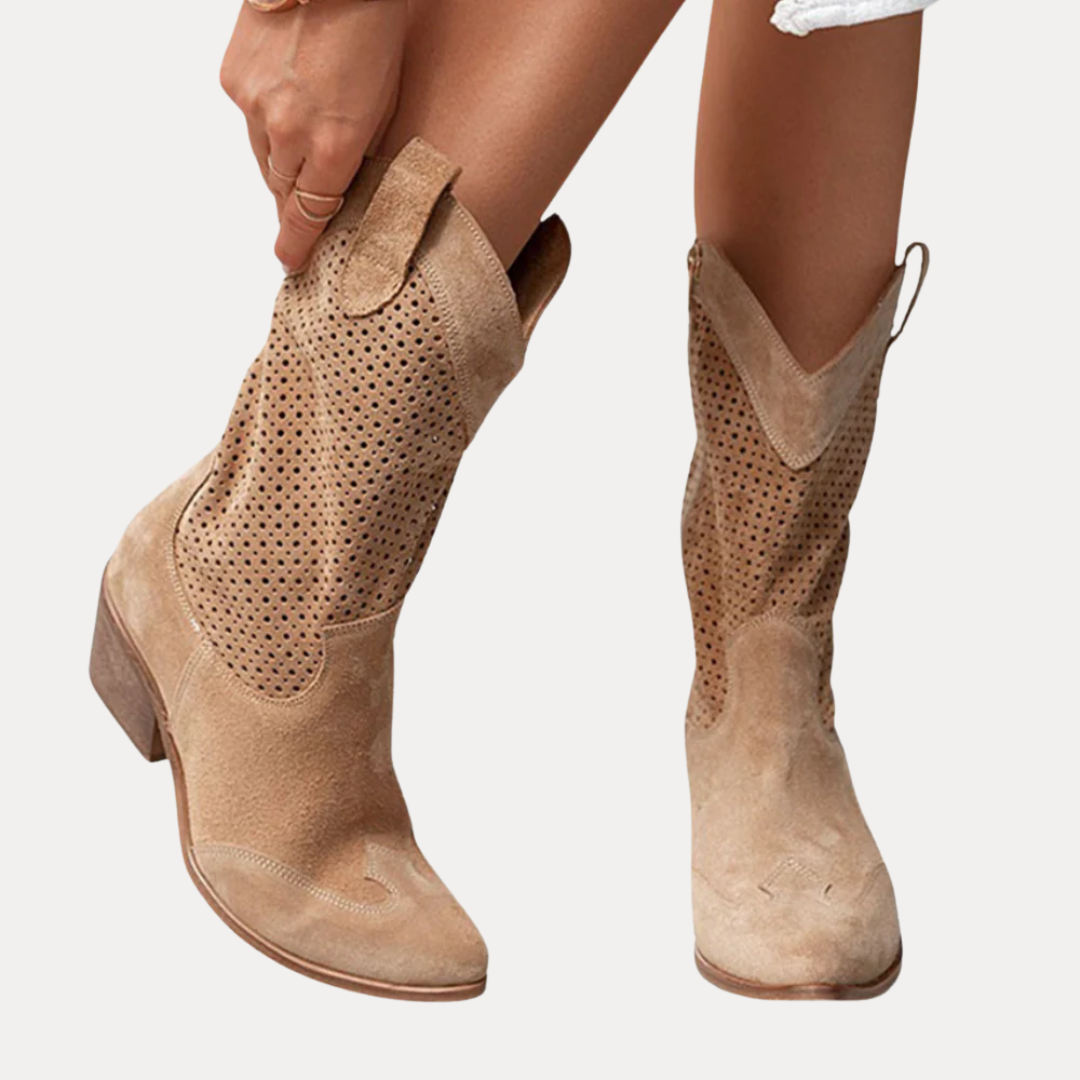 Sienna | Perforated Western Boots