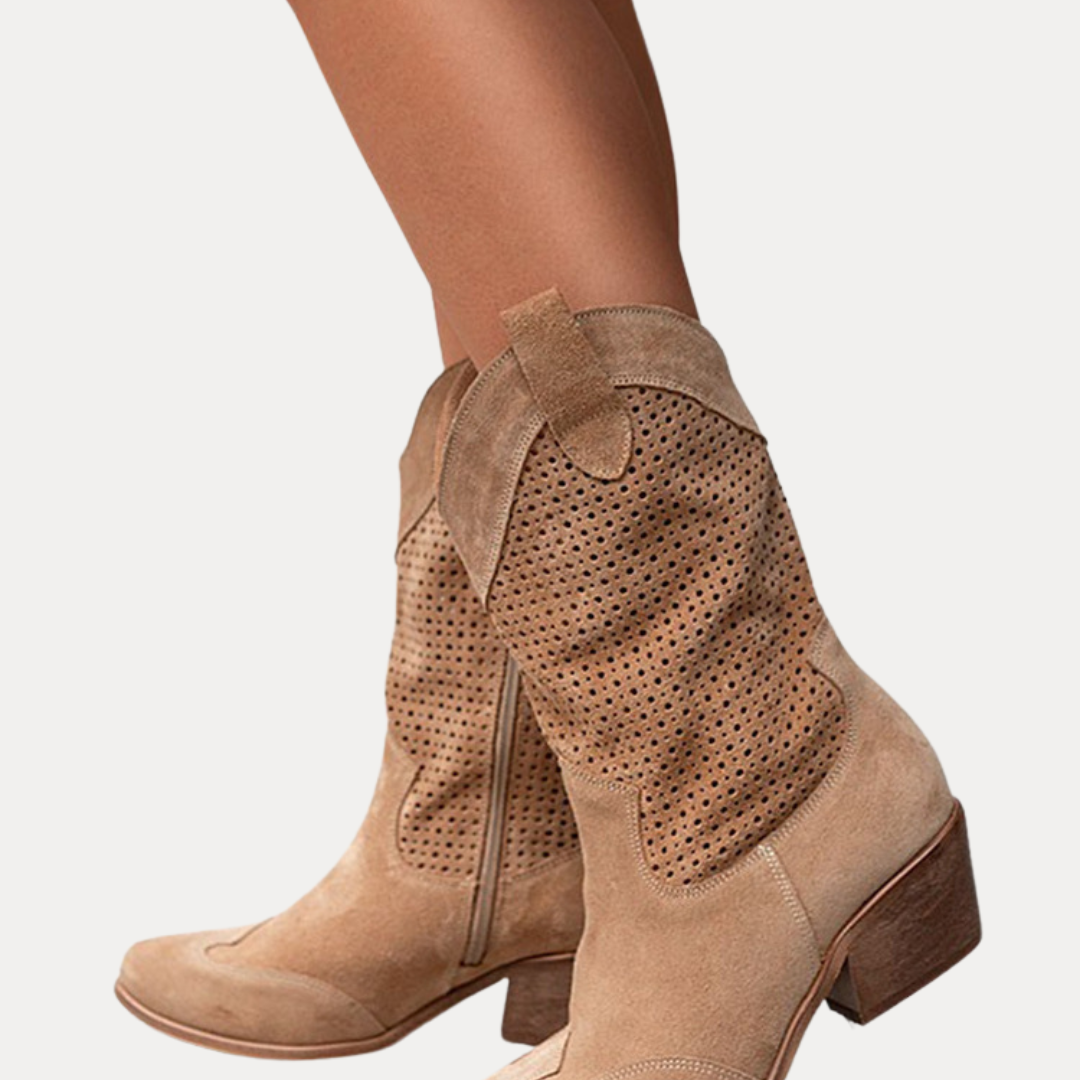 Sienna | Perforated Western Boots