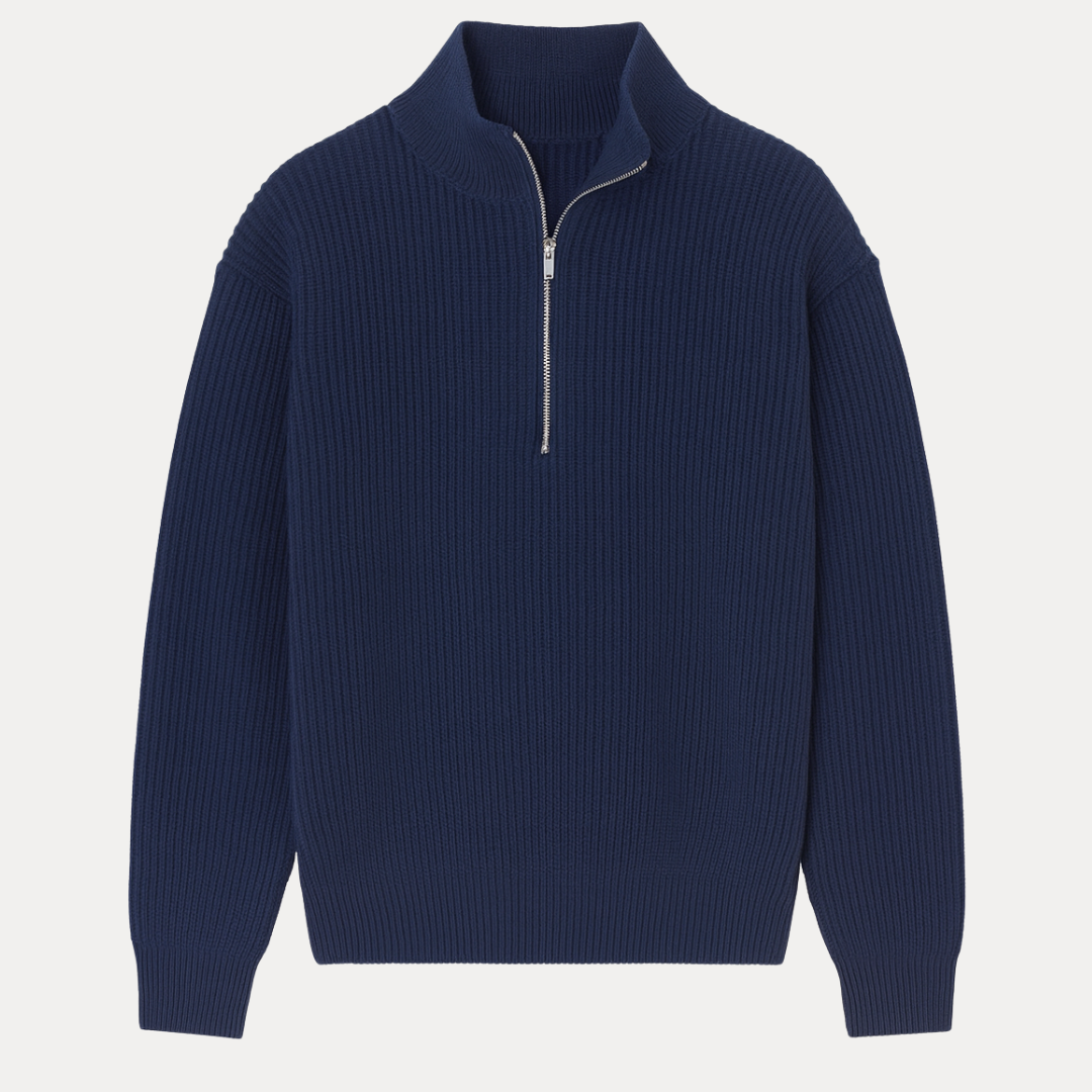 Luca | Men’s Half-Zip Ribbed Sweater
